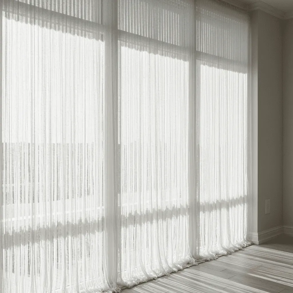 Modne firany makarony – inspiracje do salonu i sypialni