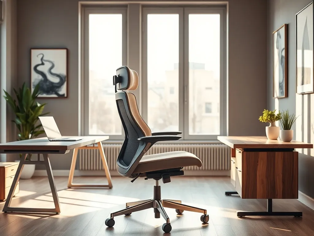 Fotel biurowy ergonomiczny w dojrzałym środowisku pracy